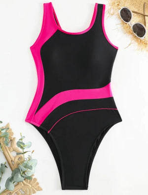 Enteriza Deportiva con Recortes en Contraste Ref. 0453 - Marea Bella Swimwear