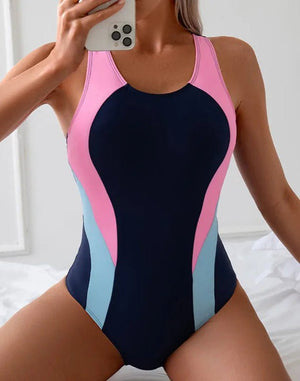 Enteriza Deportiva con Tirantes Anchos y Detalle Abierto en la Espalda Ref. 0670 - Marea Bella Swimwear