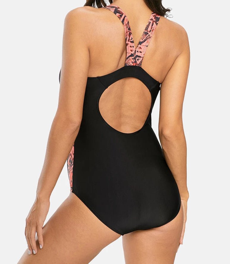 Enteriza Deportiva con Tirantes Medios y Abertura en la Espalda Ref. 0677 - Marea Bella Swimwear
