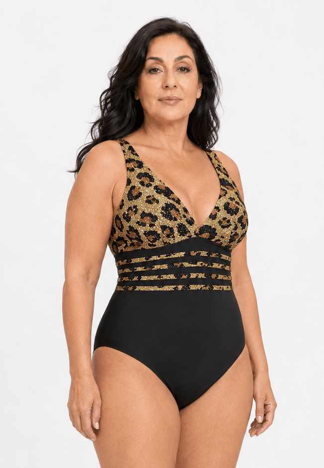 Enteriza Escote V con Espalda Cruzada y Bandas Ref. 0183 - Marea Bella Swimwear