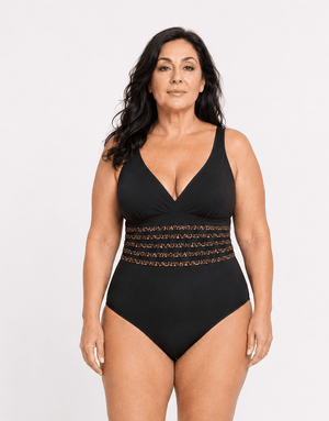 Enteriza Escote V con Espalda Cruzada y Bandas Ref. 0183 - Marea Bella Swimwear