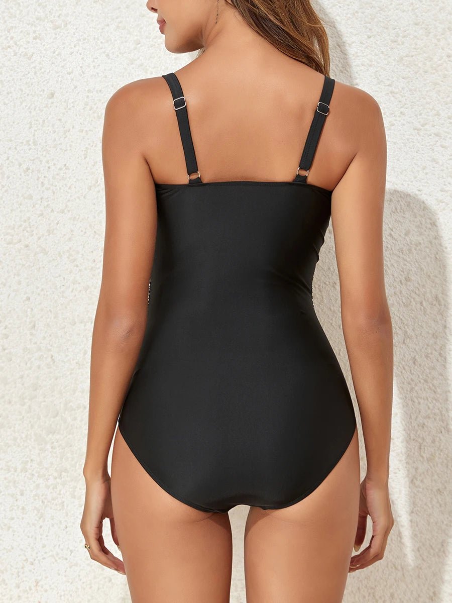 Enteriza Estampada con Frunces y Tirantes Finos Ref. 0460 - Marea Bella Swimwear