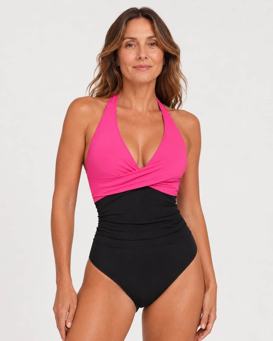 Enteriza Halter Cruzada con Frunce Ref. 0658 - Marea Bella Swimwear