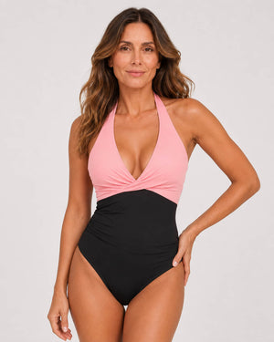 Enteriza Halter Cruzada con Frunce Ref. 0658 - Marea Bella Swimwear