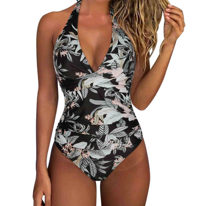 Enteriza Cruzada Bicolor y Estampada Ref: 0658