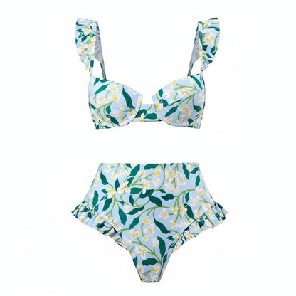 Conjunto de Bikini con estampa floral y falda pareo Ref: 0571
