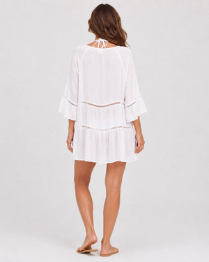 Salida de Playa Chemise con Botones y Volados en las Mangas Ref. 0441 - Marea Bella Swimwear