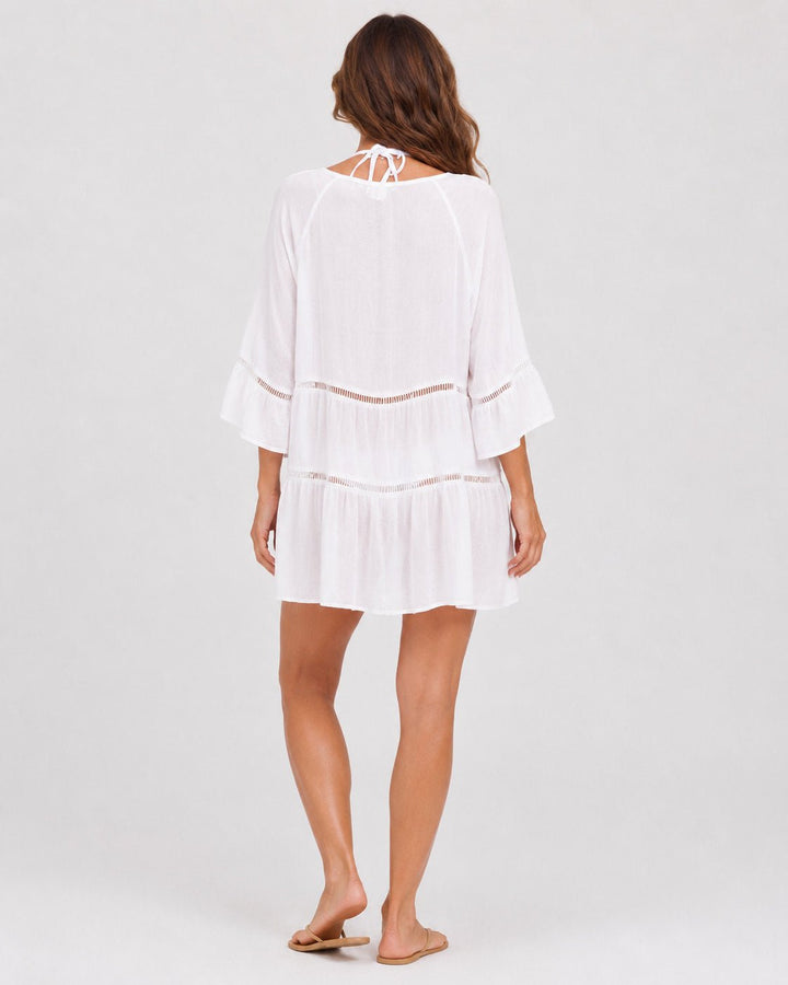 Salida de Playa Chemise con Botones y Volados en las Mangas Ref. 0441 - Marea Bella Swimwear