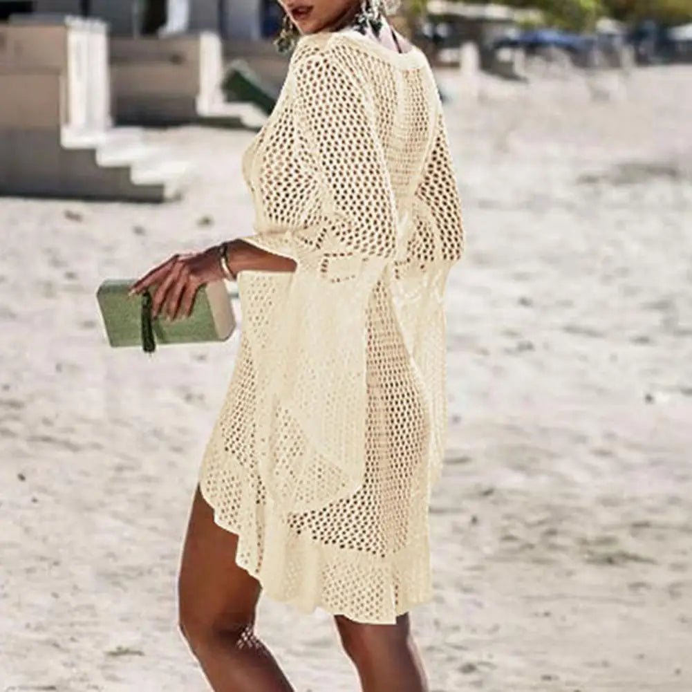 Salida de Playa de Crochet con Cordón Ajustable Ref. 0244 - Marea Bella Swimwear