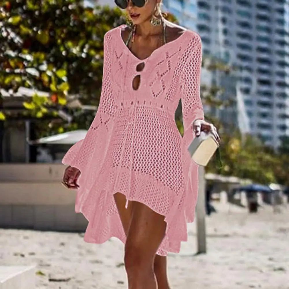 Salida de Playa de Crochet con Cordón Ajustable Ref. 0244 - Marea Bella Swimwear