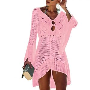 Salida de Playa de Crochet con Cordón Ajustable Ref. 0244 - Marea Bella Swimwear