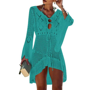 Salida de Playa de Crochet con Cordón Ajustable Ref. 0244 - Marea Bella Swimwear