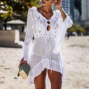 Salida de Playa de Crochet con Cordón Ajustable Ref. 0244 - Marea Bella Swimwear