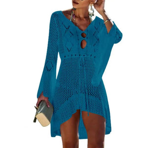 Salida de Playa de Crochet con Cordón Ajustable Ref. 0244 - Marea Bella Swimwear