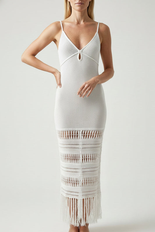 Salida de Playa en Tejido de Punto con Escote en V Ref: 0388