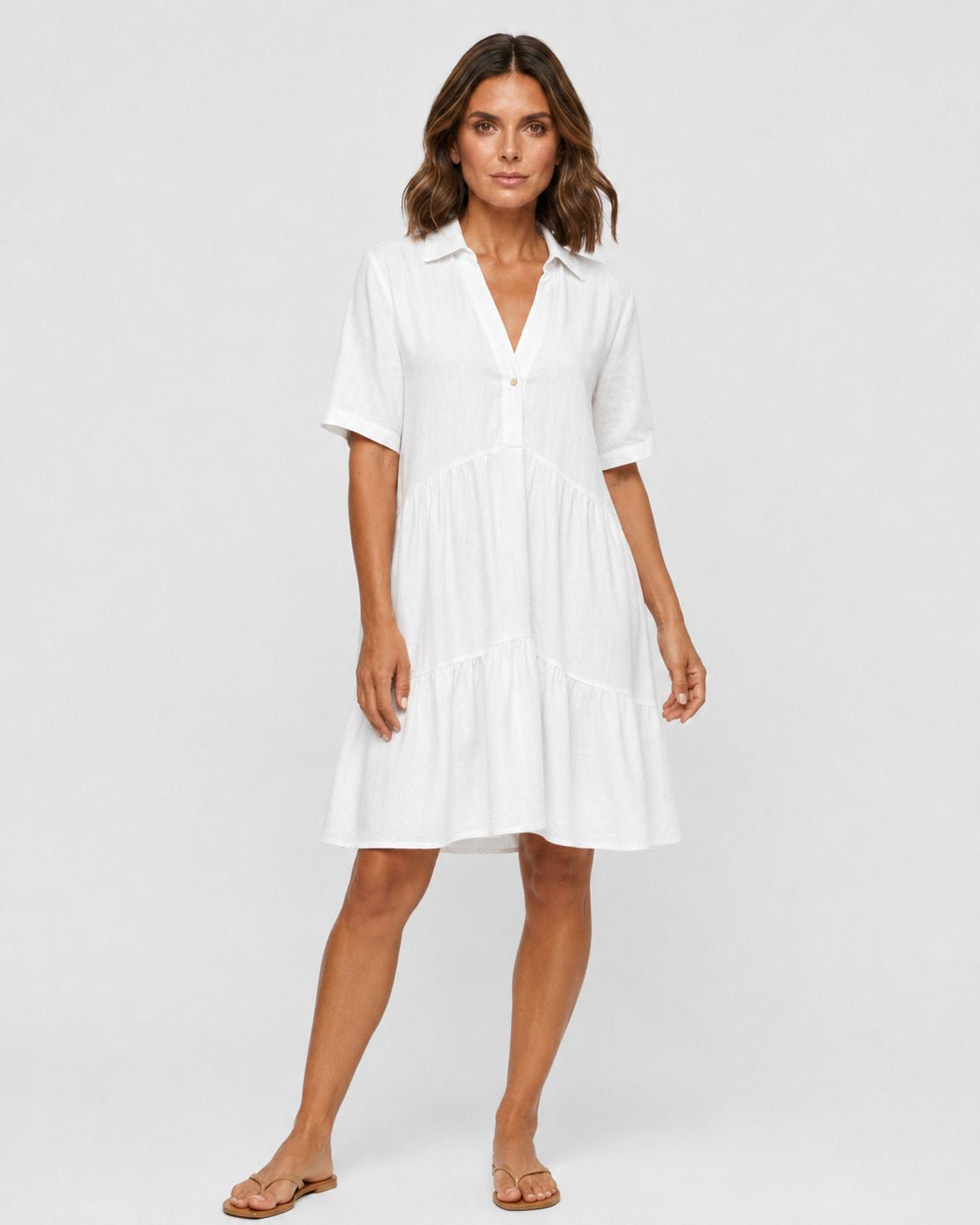 Vestido Chemise con Caídas Diagonales Ref. 0438 - Marea Bella Swimwear