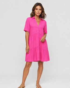 Vestido Chemise con Caídas Diagonales Ref. 0438 - Marea Bella Swimwear