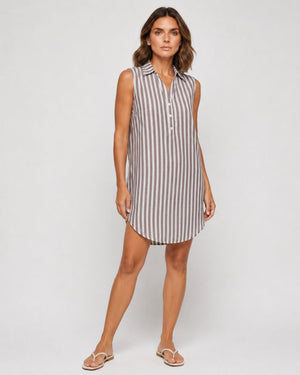 Vestido Chemise Rayado sin Mangas Ref. 0430 - Marea Bella Swimwear