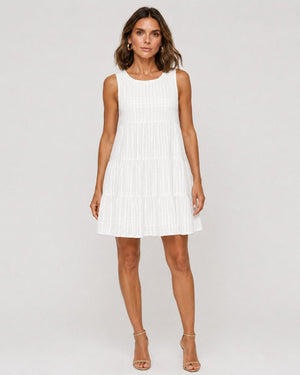 Vestido con Textura Vertical y Volado Inferior Ref. 0440 - Marea Bella Swimwear