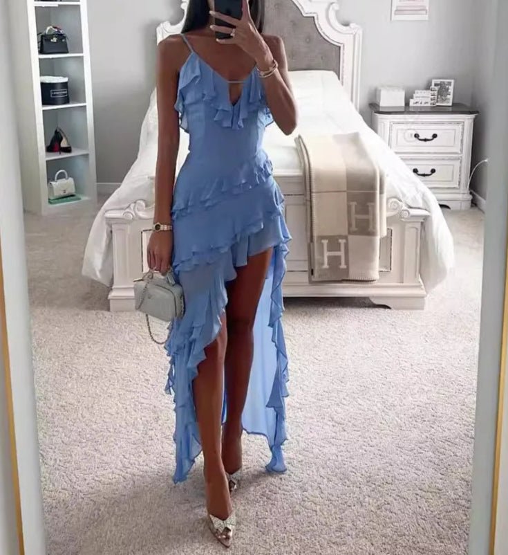 Vestido con Volados y Tirantes Finos Ref. 0271 - Marea Bella Swimwear