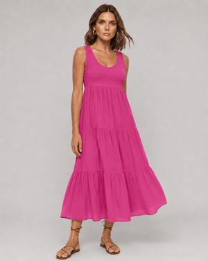 Vestido sin Mangas con Capas Fruncidas Ref. 0364 - Marea Bella Swimwear