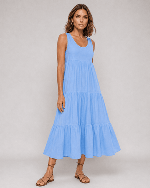 Vestido sin Mangas con Capas Fruncidas Ref. 0364 - Marea Bella Swimwear