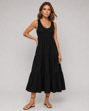 Vestido sin Mangas con Capas Fruncidas Ref. 0364 - Marea Bella Swimwear